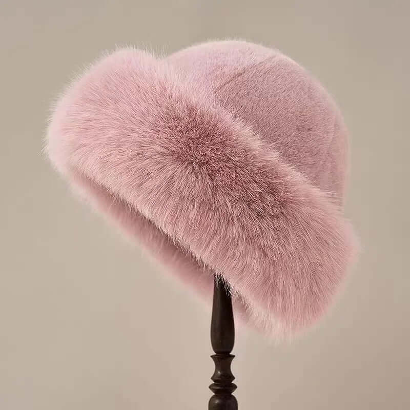 Edle luxuriöse Pelz-Wintermütze für Damen