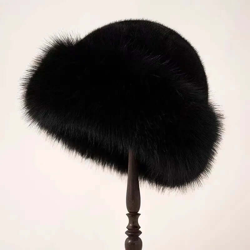 Edle luxuriöse Pelz-Wintermütze für Damen