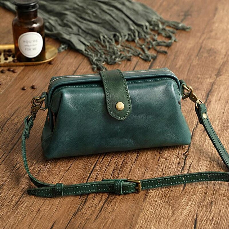 Vintage Sac en cuir - VanityBag - Beryleo