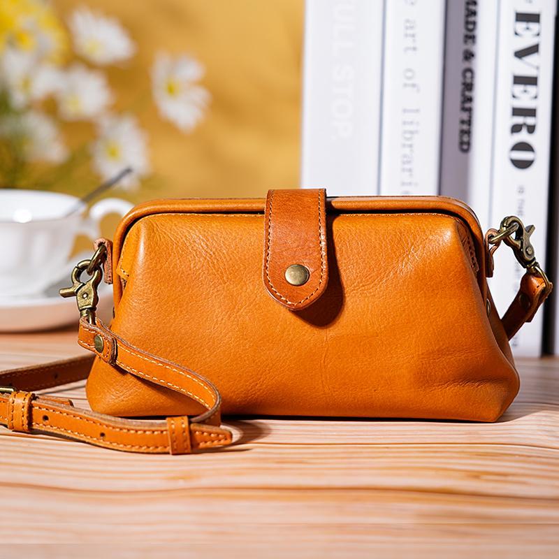 Vintage Sac en cuir - VanityBag - Beryleo