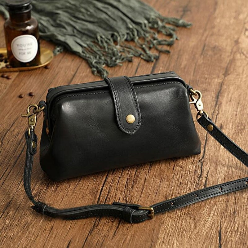 Vintage Sac en cuir - VanityBag - Beryleo