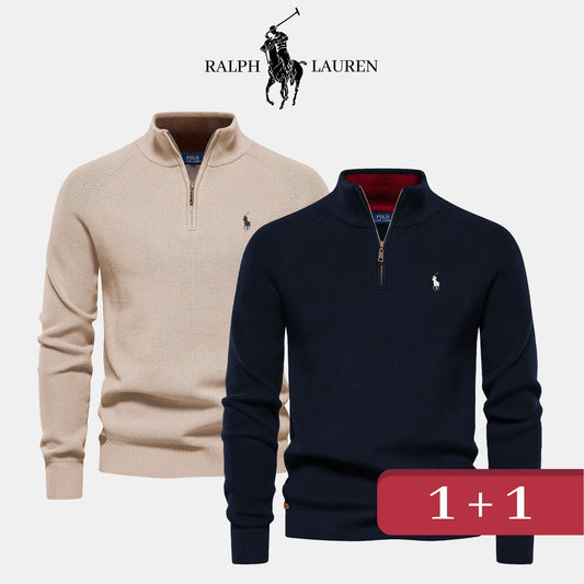 R&amp;L 1+1 Free - Pullover mit Reißverschluss am Kragen