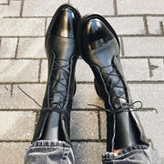 Stiefeletten mit Absatz aus veganem Leder für Damen