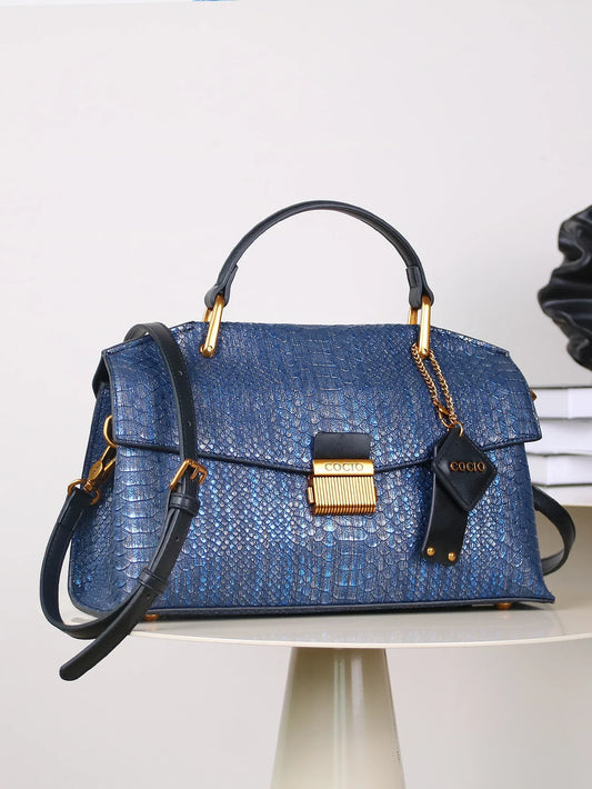 Cocio - Tasche mit geprägtem Schlangenmuster