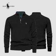 R&amp;L Pullover mit Reißverschluss am Kragen