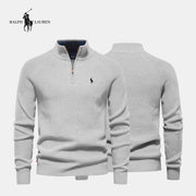 R&amp;L Pullover mit Reißverschluss am Kragen (AUSVERKAUF)