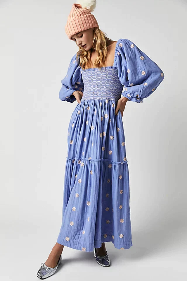 Robe bohème à manches bouffantes - Chloé® Paris