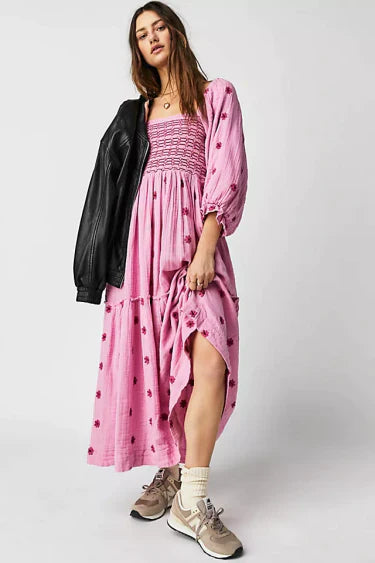 Robe bohème à manches bouffantes - Chloé® Paris