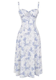 Robe bustier florale à taille moyenne - Chloé® Paris