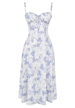 Robe bustier florale à taille moyenne - Chloé® Paris