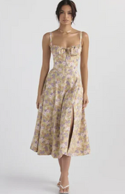 Robe bustier florale à taille moyenne - Chloé® Paris