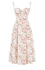 Robe bustier florale à taille moyenne - Chloé® Paris