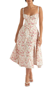 Robe bustier florale à taille moyenne - Chloé® Paris