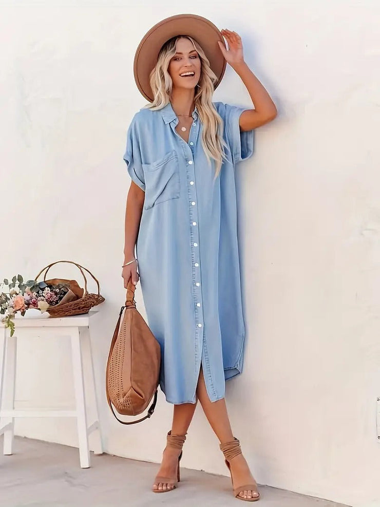 Robe Chemise Shella Avec Poches - Juli Atelier