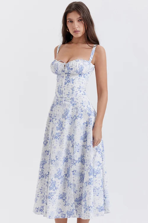 ROBE DE SOLEIL BUSTIER IMPRIMÉE CARMEN - Chloé® Paris