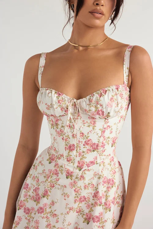 ROBE DE SOLEIL BUSTIER IMPRIMÉE CARMEN - Chloé® Paris