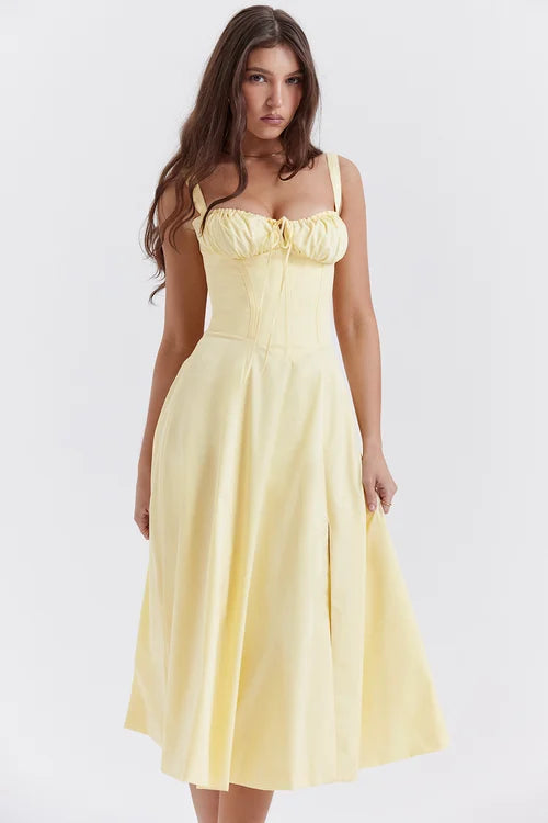 ROBE DE SOLEIL BUSTIER IMPRIMÉE CARMEN - Chloé® Paris