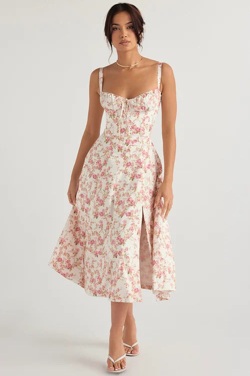 ROBE DE SOLEIL BUSTIER IMPRIMÉE CARMEN - Chloé® Paris