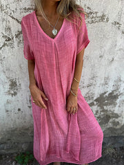 Robe Malaga Élégante En Coton Et En Lin - Juli Atelier