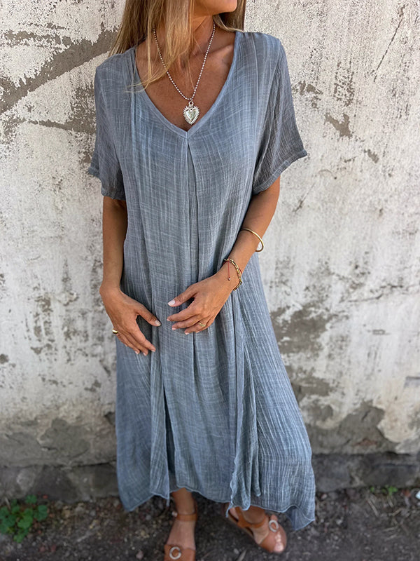 Robe Malaga Élégante En Coton Et En Lin - Juli Atelier