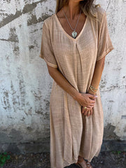 Robe Malaga Élégante En Coton Et En Lin - Juli Atelier