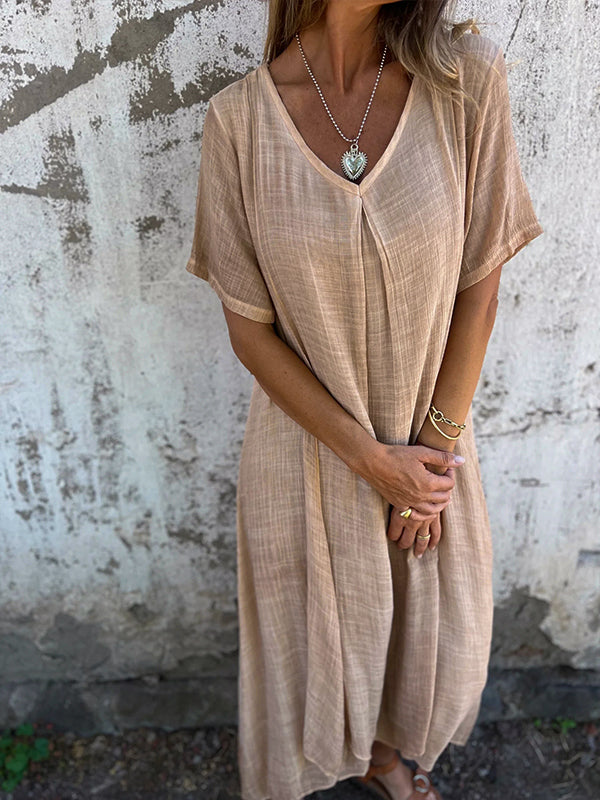 Robe Malaga Élégante En Coton Et En Lin - Juli Atelier