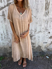 Robe Malaga Élégante En Coton Et En Lin - Juli Atelier