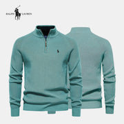 R&amp;L Pullover mit Reißverschluss am Kragen