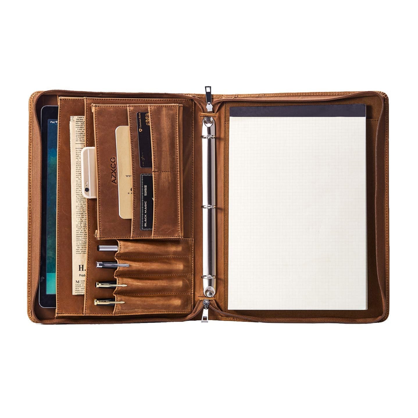 PortfolioBag - Sac vintage en véritable cuir - Beryleo