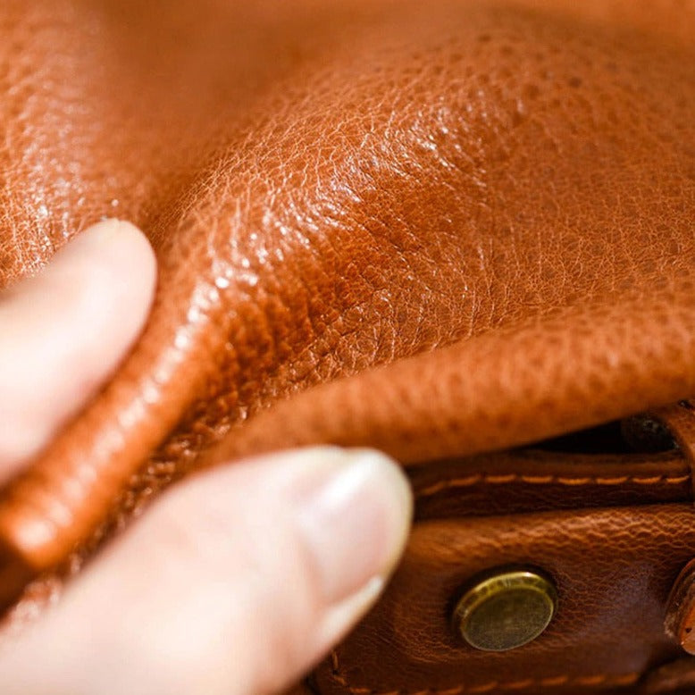 Vanity Bag - Vintage sac en cuir véritable - Beryleo