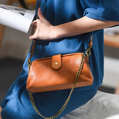Vanity Bag - Vintage sac en cuir véritable - Beryleo