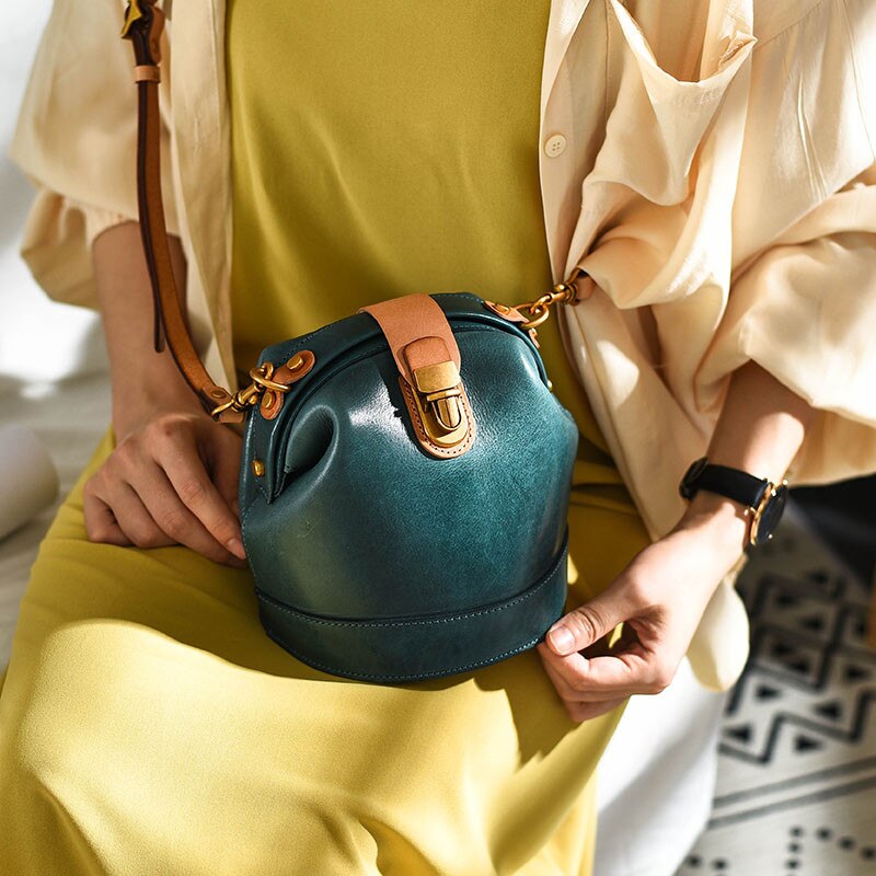 Vintage sac en cuir - CurveBag - Beryleo