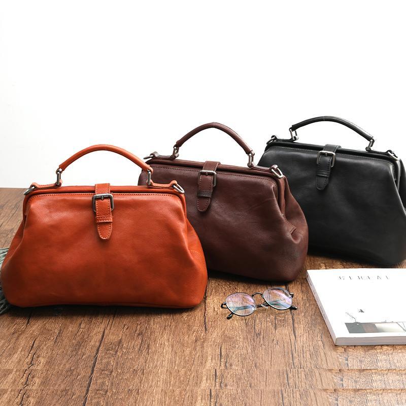 Vintage Sac en cuir - VanityBag Large Édition - Beryleo